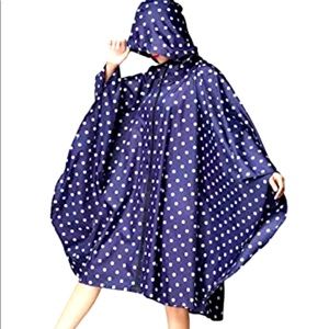 Rain Poncho (Blue Poka Dot)